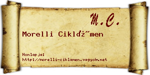 Morelli Ciklámen névjegykártya